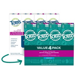 Tom's of Maine Fluoride-Free Antiplaque & Whitening Toothpaste, Peppermint (5.5 oz, 4 pk.)