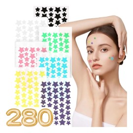 🔥 Parches invisibles star anti acne mxekuioxx 280pzs forma estrella piel normal  Vitaminas y Minerales