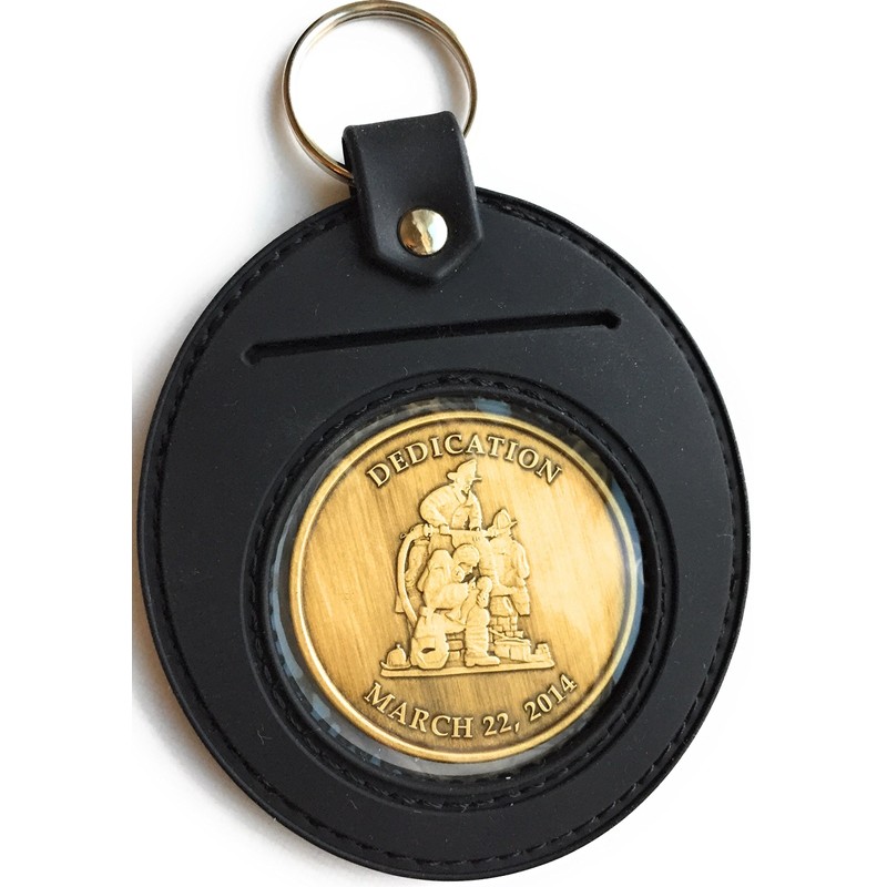 RecoveryChip Universal Large 1.75 Inch Challenge Coin Holder Keychain Black