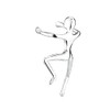 Ear Cuff Climbing Human - 925 Sterling Silver Climber Clip