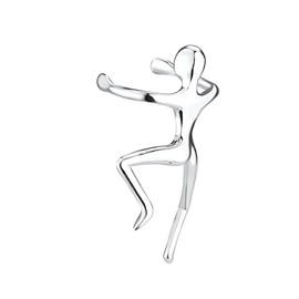 Ear Cuff Climbing Human - 925 Sterling Silver Climber Clip On Cartilage Earring