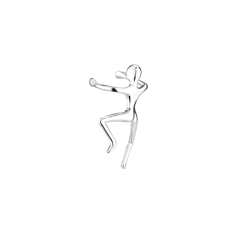 Ear Cuff Climbing Human - 925 Sterling Silver Climber Clip