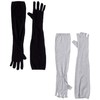 Iyashi Women's Healing Foot Arm Cover, 2 Pair Set, 5 Toe Specifications, Long Type, Cool Touch Treatment, UV Protection, 2 Types 1 Each