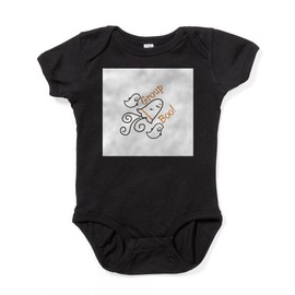 CafePress Group Boo! Cute Baby Bodysuit Romper Dark Black
