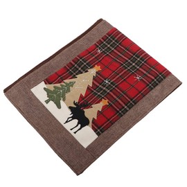 Christmas Table Cloth, 72.8 x 14.2in Christmas Tablecloth Table Cover Christmas Table Decorations Grid Christmas Table Runner for Party Table Decorations