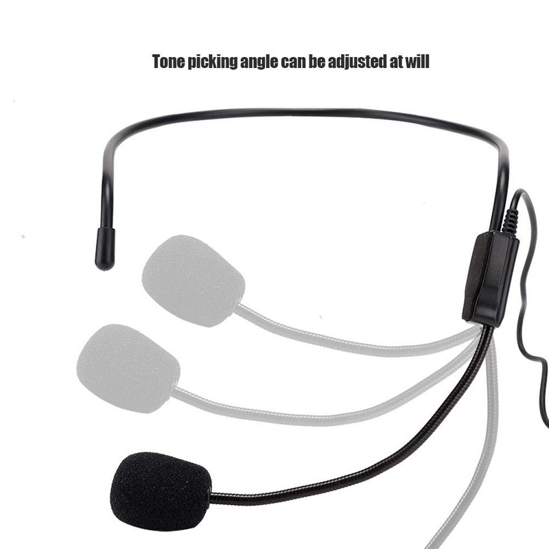 ASHATA Headset Headworn, 3 Pin XLR Microphone TA3F Connector Condenser