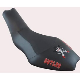 Hidden Comfort Camo HCC Racing ATV seat Cover Compatible with Polaris Outlaw 500 fits 2006-2008 Black Gripper/Black