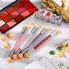 4 pinceles de esponja para uñas, pincel de doble cabeza,