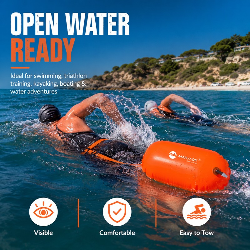 Inflatable Swim Buoy for Open Water – Lightweight PVC Tow