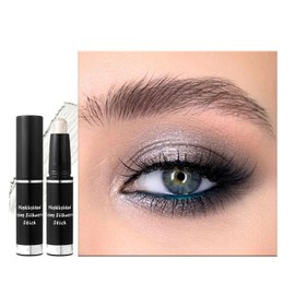 White Pearl Eyeshadow Stick, Shimmer Bright Color Eyes Makeup Pen, Metallic Cream Eye Shadow Crayon, Pearlescent Glitter Eyeshadows Pencil, High Pigmented Eyeliner Smooth for Women