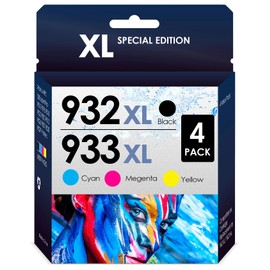 5-Star Compatible Replacement for 932XL 933XL. Works with 6600 6700 7610 7612 7510 7110 6100. 4 Pack (Black, Cyan, Magenta & Yellow)