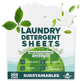 Laundry Detergent Sheets (100 sheets 200 loads) (30 sheets 60 loads):_Lemon_100 Sheets