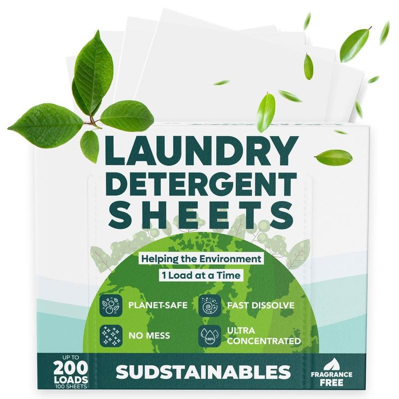 Laundry Detergent Sheets (100 sheets 200 loads) (30 sheets 60