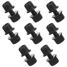 Ajcotahm 8 PCS Motorcycle License Plate Bolts Black Motorcycle License Plate Fasteners Kit Universal Nylon Bolts and Nuts for Bike Truck Car