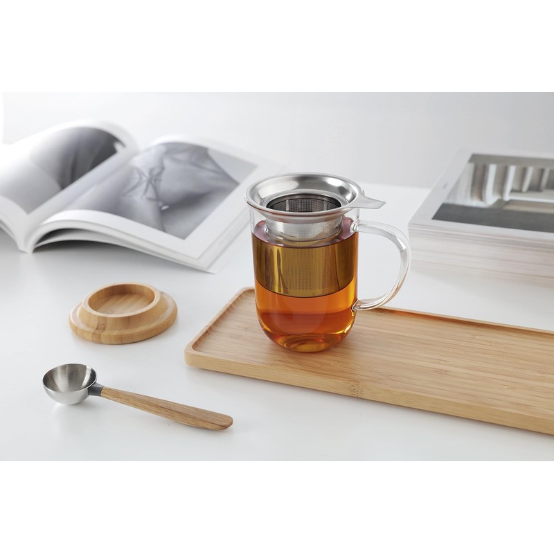 VIVA Minima Balance Glass Infuser Tea Cup - 17 oz