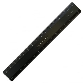 アルミフラットスケール 15cm【マットブラック】