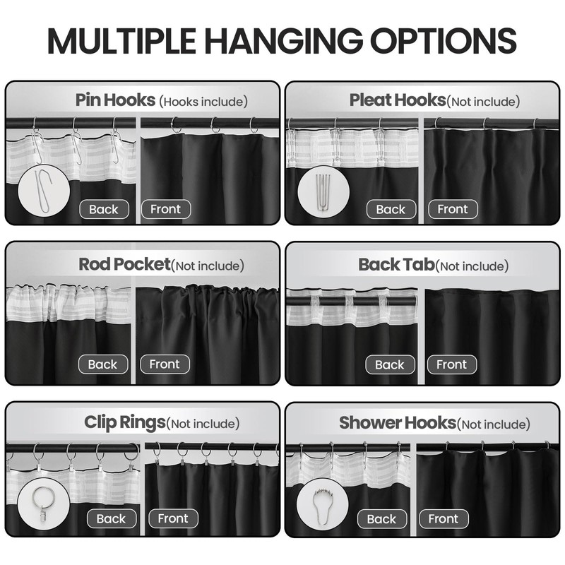 Grichril Home Theater Curtains Soundproof Room Separator, Room Divider Curtains