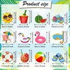 Summer Tree Decorations, Pack of 24 Wooden Pendants, Hawaii, Wooden