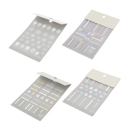 Baluue 8sets Xmas Style Nail Art Decals Snowflake Sweater Patterns for Manicure Random Designs for Nail for Christmas Celebrations Giving