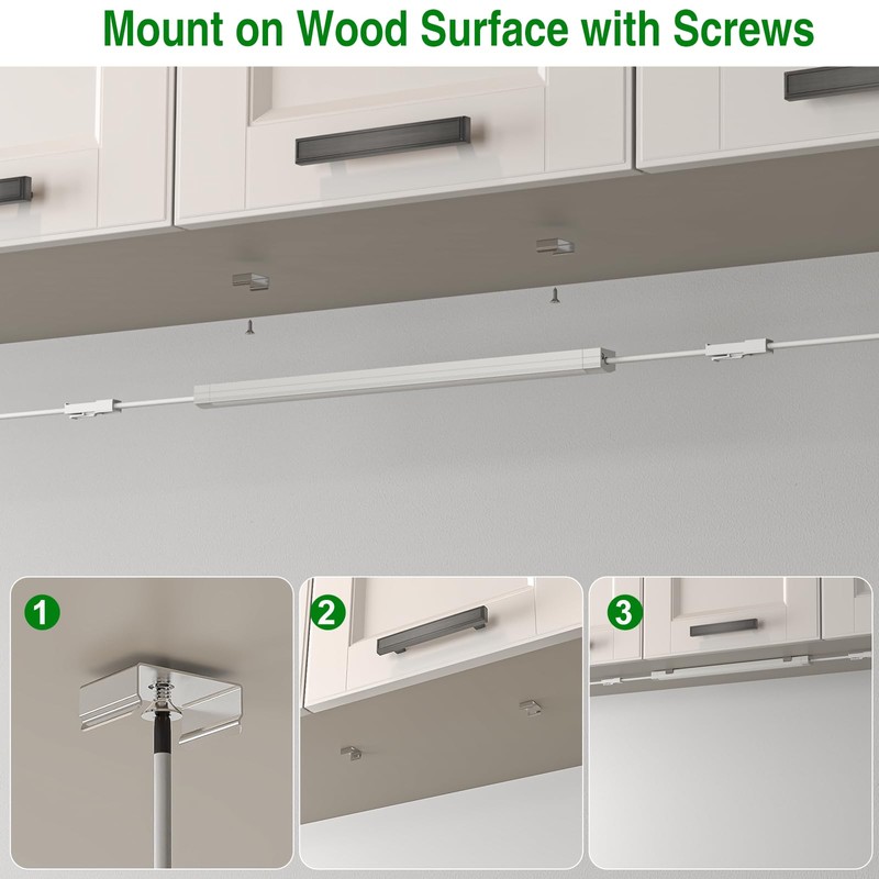 AIBOO Under Cabinet Lighting, Dimmable 12 inch Under Counter Lights,