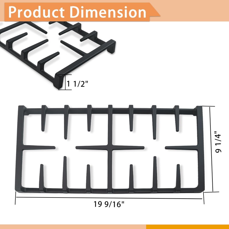WB31X27150 Center Grate Replacement for GE Stove JXGRATE1 WB31X24737 General