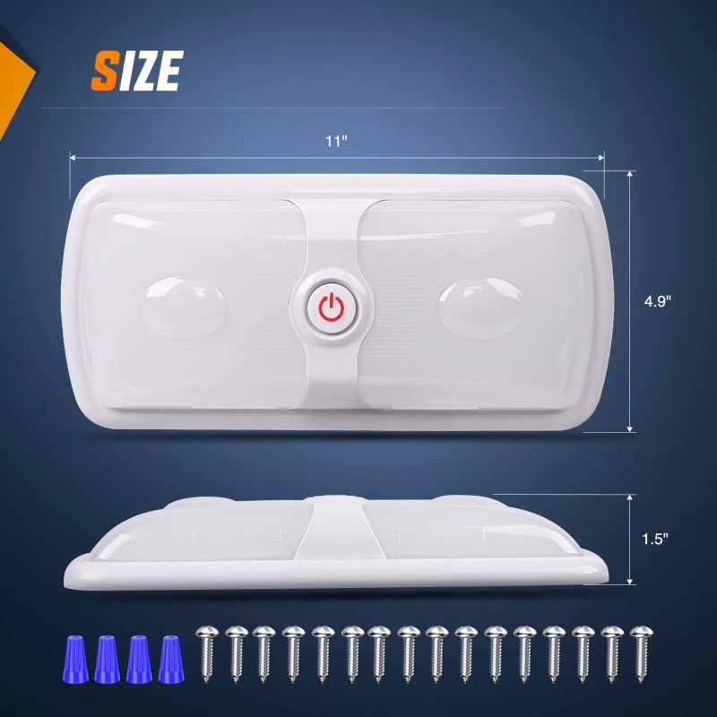 Nilight RV Interior Ceiling White LED Lights 5Pcs