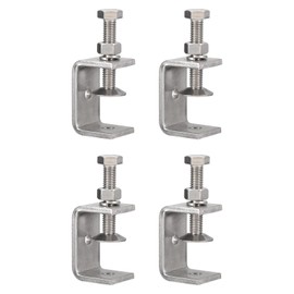 Awclub 4 Pack 304 Stainless Steel C Clamps with 45mm/1.77" Stable Wide Jaw Opening Tiger Clamp for Woodworking Welding Construction Household Mount