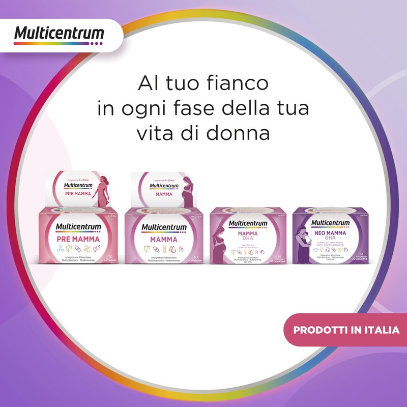 Multicentrum Neo Mamma DHA, Integratore Multivitaminico specifico per la donna