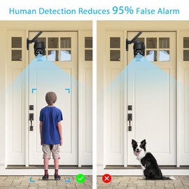 ctronics Outdoor Security Camera with Color Night Vision, 1080P PTZ Digital Zoom CCTV Camera Surveillance Camera Home Security with 355°Pan 90°Tilt Auto Tracking Human Detection Two-way Audio