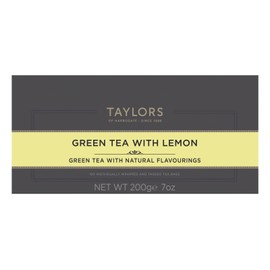 Taylors of Harrogate Green Tea with Lemon, Individually Wrapped Bags, 100 Count (Pack of 1), Citrussy, Mellow and Light, Caffeinated, Enjoy Hot or Iced, 100 Teabags