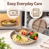 4pcs Round Divided Dinner Plate – Reusable Portion Control Food