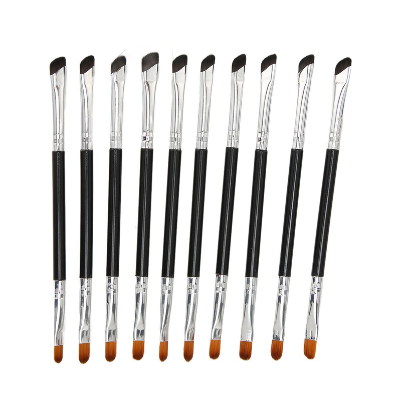 10pcs Sickle Eyeliner Brush Double Ended Sickle Eyeliner Detail Brush