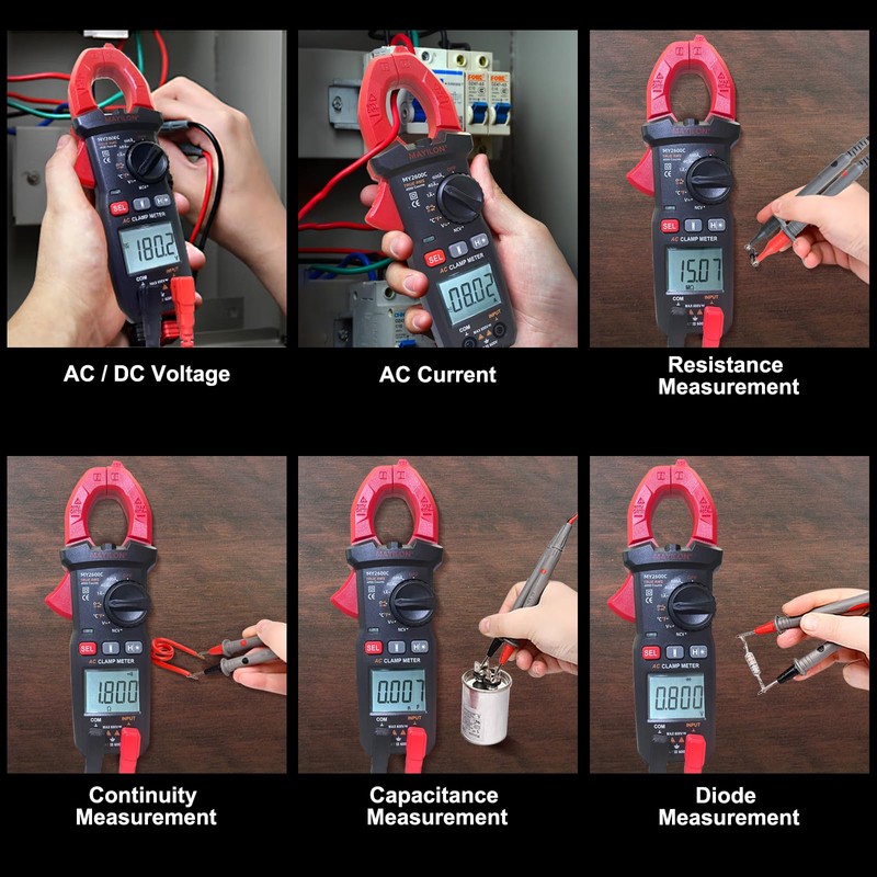 MAYILON MY2600C Digital Current Clamp Meter Auto Ranging Multimeter Measures