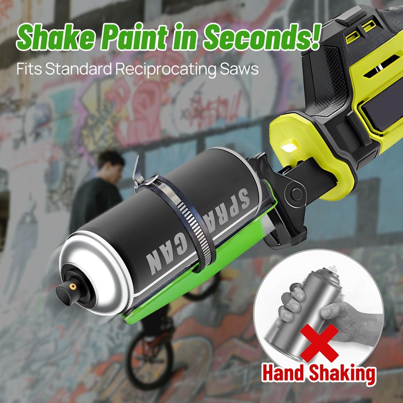 Zozen Paint Shaker for Reciprocating Saws, Non-Slip Low-Noise Liner &