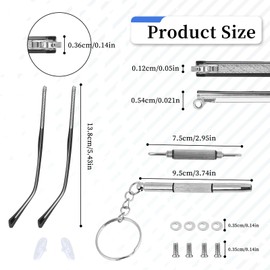 Glasses Arm Replacement Black Crystal Metal Eyeglass Repair Legs Sunglasses Arm Replacement Glasses Temple Eyewear Frame Temple Accessory (Single Convex Teeth)