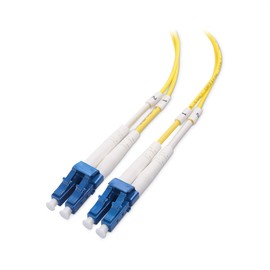 Cable Matters Plenum Rated Duplex OS2 Single Mode Fiber Optic Patch Cable - 1m / 3.3ft, LC to LC UPC 9/125 OFNP OS2 Fiber Optic Cable