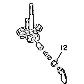 YAMAHA FUEL VALVE PETCOCK GASKET LEVER SEAL YTM200 YTM225 YT60 4X8-24534-00-0