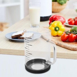 iplusmile Glas-Messbecher Mit Griff 1500 Ml Flüssiger Espresso-Milchbecher Glas-Kaffeetasse Mit Messbecher Für Küche Restaurant