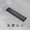SaniteModar Linear Shower Drain, Black Shower Drain 12 inch with