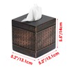 Kokone Tissue Box Cover Sturdy Galvanized Iron Square Tissue Box
