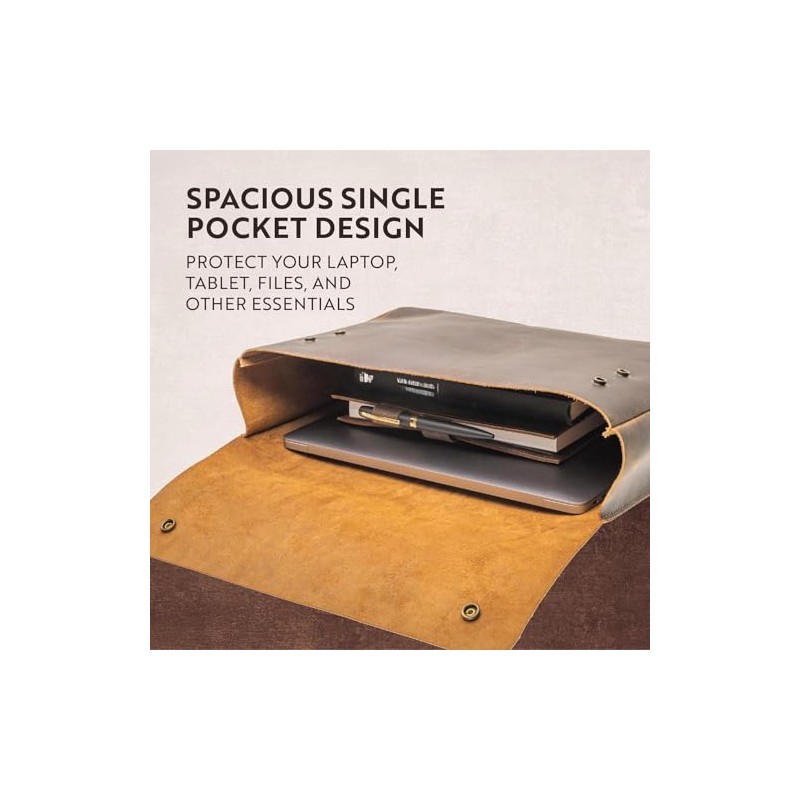 Leather File Folder Organizer Document Holder, File Case, A5 Binder,