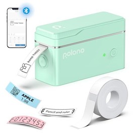 P31S Bluetooth Thermal Label Printer, Wireless Mini Sticker Printer with Tape, for Study Notes, Barcode,Memos, Fillers, TikTokShopBacktoSchool:_Green + 1 Roll