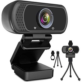ToLuLu 1080P cámara Web con micrófono Cámara Web HD con trípode Cámara de computadora portátil visualización Ancha USB