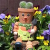 Something Different Terracotta Pot Man - 21cm x 9.5cm, Whimsical