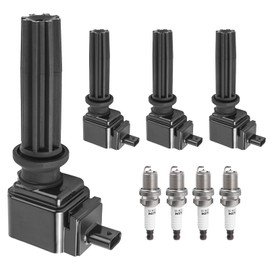 Ignition Coil Pack and Spark Plugs Kit fit for Turbo 2.0T 2.3T Ford Edge Escape Explorer Focus Mustang Fusion Taurus, Lincoln MKZ MKC MKT 2.0 2.3, 2012 2013 2014 2015 2016 2017 2018 2019 2020, UF670