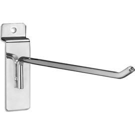 Slatwall Hooks 50PC 4 inch Extra Heavy Duty 25lb Capacity Pegboard Gridwall Display Hooks for Retail Sliver