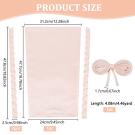 BENECREAT Wedding Dress Corset Back Kit, Rose Zipper Replacement, Adjustable DIY Craft Corset Back Dress Accessories for Prom Dress Strap