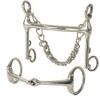 Korsteel Stainless Steel Mullen Mouth Fixed Cheek Eggbutt Weymouth Set