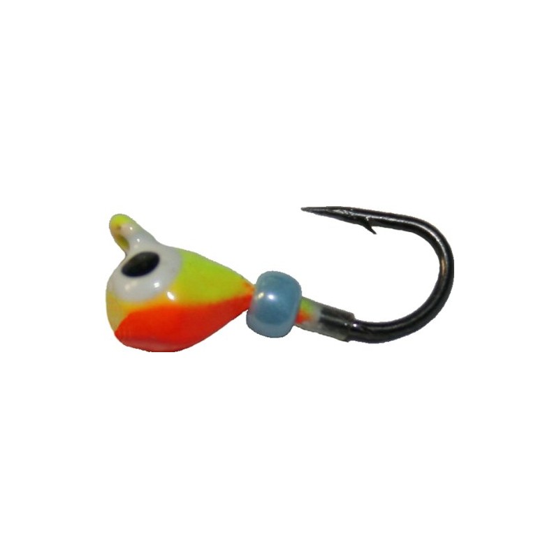 K & E SKP-14-108 Pelkie Tungsten Jig, Size 14, Orange/Chartreuse