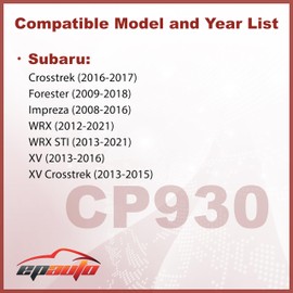 EPAuto CP930 (CF10930) Cabin Air Filter Replacement for Subaru Forester (2009-2018), WRX (2012-2021), WRX STI (2013-2021), Impreza (2008-2016), Crosstrek, XV Crosstrek (2013-2017)